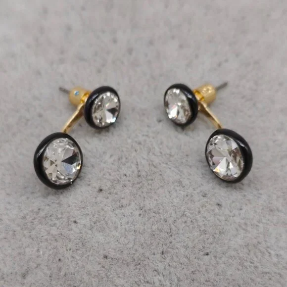 Roxanne Assoulin Back in Black Float Earrings Black Sliver